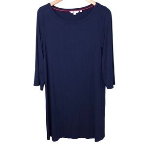 Boden Women’s Jersey Knit Dress 3/4 Length Navy Blue Size 10 Long